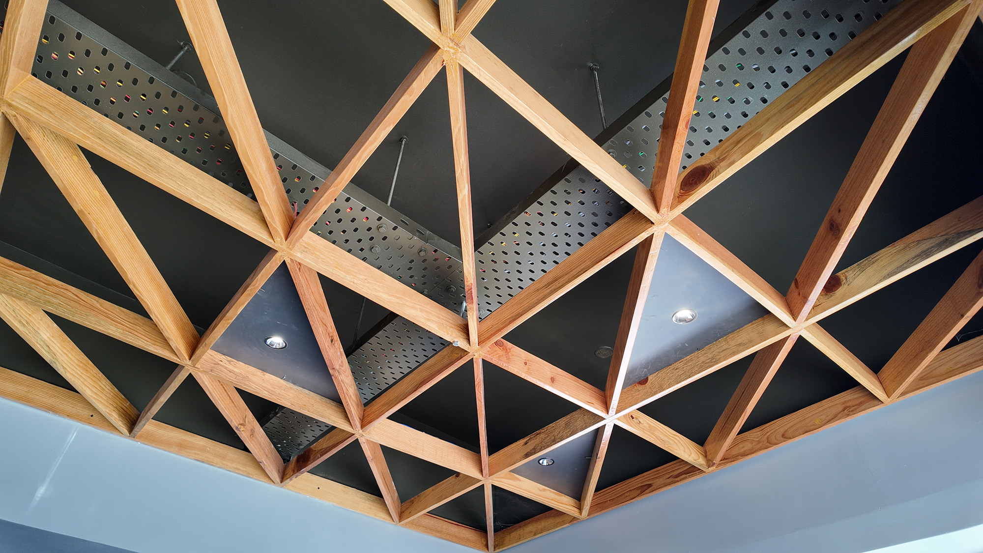 Compact Ceiling's Interior design in Jhapa with space-saving solutions designed by Purple Kitchen And Interior