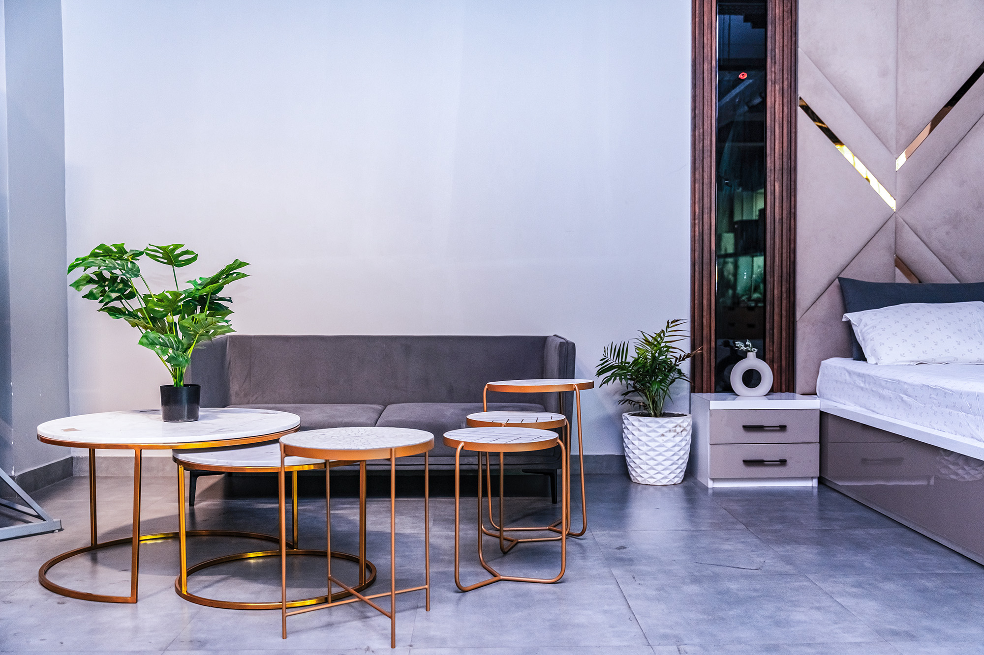 Elegant dining area interior design in Jhapa with a luxurious and inviting atmosphere.