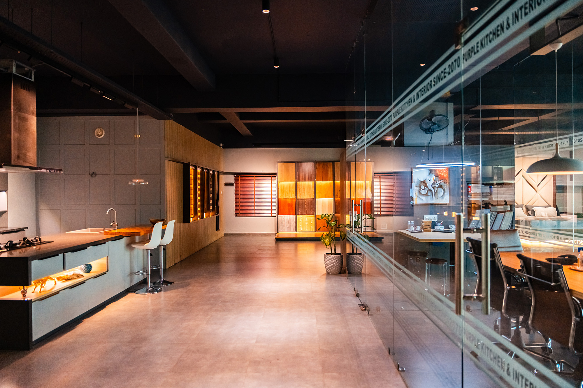 Office Of Purple Kitchen And Interior showcasing aesthetic environment