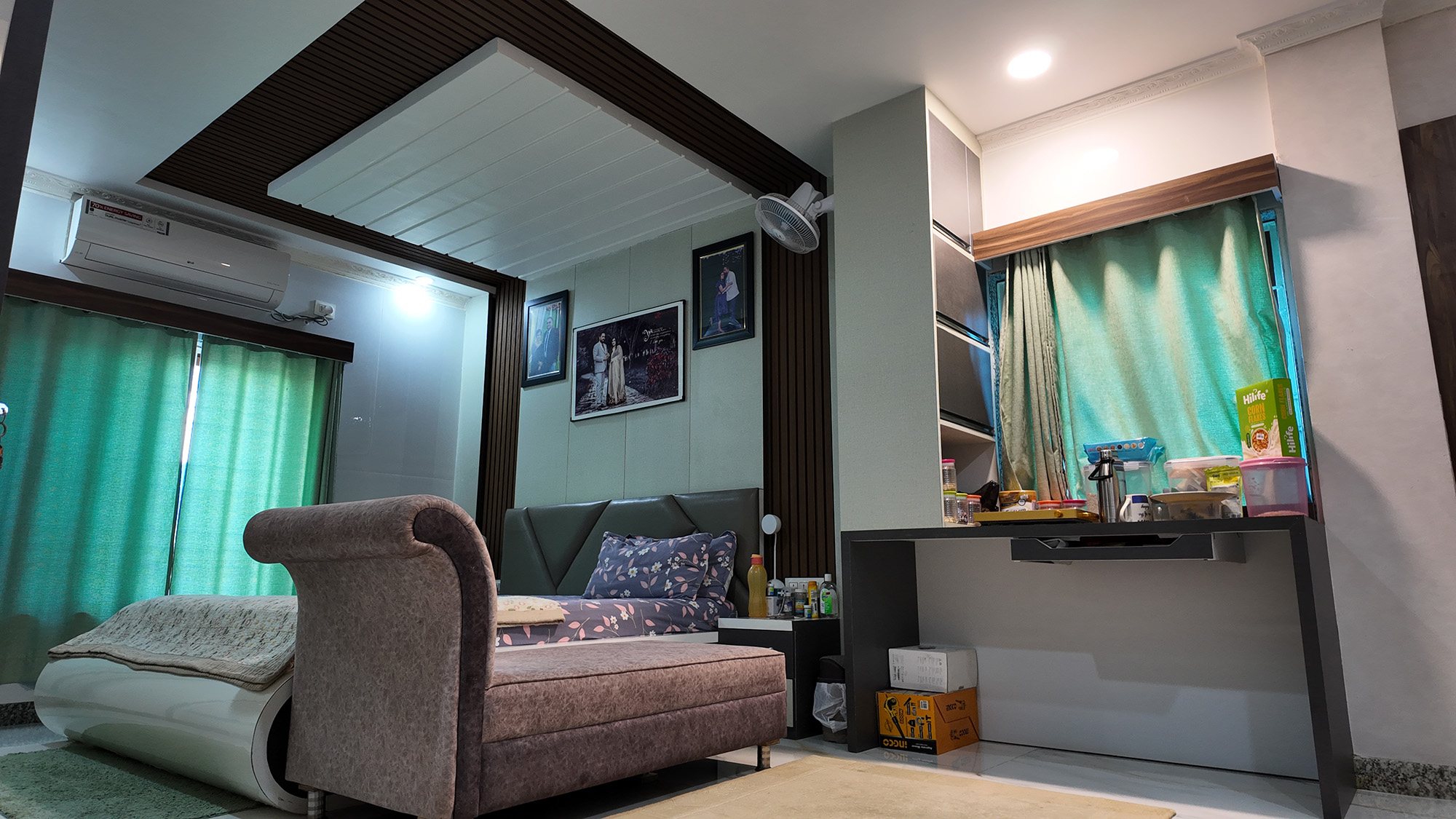 Spacious Living Room Interior Design in Jhapa with modern finishes and ergonomic design designed by Purple Kitchen And Interior